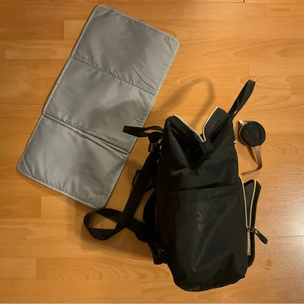 Skip Hop Mainframe Wide Open Diaper Backpack Black